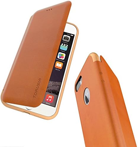 iPhone 7 Leather Wallet Case, CASEWIN [Ultra-Thin] [Anti-Scratch] Flip Book Design Classic Minimalist Style Full Body Protective Cover Case with Card Slot Holder - Brown