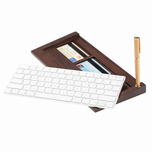 SAMDI Bambus Wireless Tastatur stehen Dock Halter Stents f¨¹r Apple iMac Magic Keyboard Holz Handwerk(Nussbaum Farbe) - 6