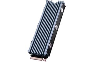 QIVYNSRY M.2 Kühlkörper NVME 2280 SSD Kühlkörper Unterstützung einseitig doppelseitige M2 SSD Kühlung mit thermischen Silikon Pads Kühler für ComputerPS5 NVME NGFF M.2 SSD Installation, Space Grey