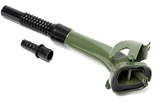 Oxid7® Bec verseur pour bidon d'essence en métal Bidon de carburant - flexible - vert olive - en métal - adapté aux bidons métalliques de 5, 10 et 20 litres