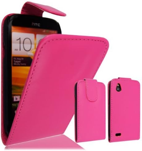 STYLEYOURMOBILE HTC DESIRE X VARIOUS PRINTED PU LEATHER MAGNETIC FLIP CASE SKIN COVER POUCH (Pink)