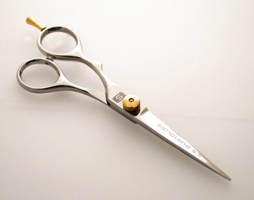 Left Handed Hair Scissors / Hairdressing Left Hand Scissors - 5.5 inch (Silver(Chrome))