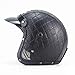 Produktbild Ysayc Schwarzer Diamant Retro Motocross Helme Pentagramm Leicht Ausrüstung im Freien Multifunktion Abnehmbare Sonnenblende Radfahren Motorrad Schutz Deluxe Helm, Black, L