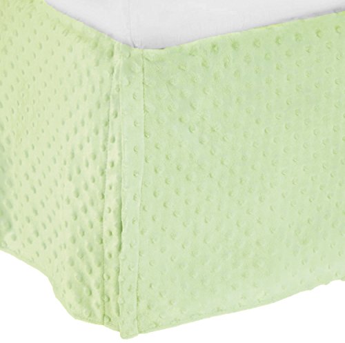 American Baby Company Heavenly Soft Minky Dot Tailored Crib Skirt, Celery