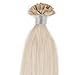 Beauty7 100S 100 STRANDS/50S 50 STRANDS Pre Bonded Nail U Tip 100 % Remy Human Straight Hair Extensions Platinum Blonde (#60) 18'' 20'' 22'' 24'' (24'' 100g 1g/strand)