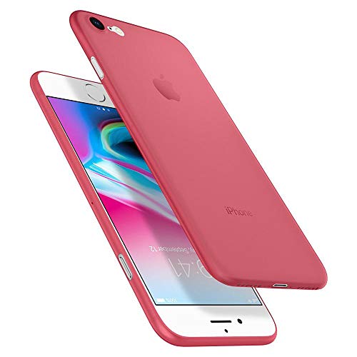 Spigen Funda iPhone 7   Air Skin  Material semitransparente ligero para iPhone 7  2016  - Rojo