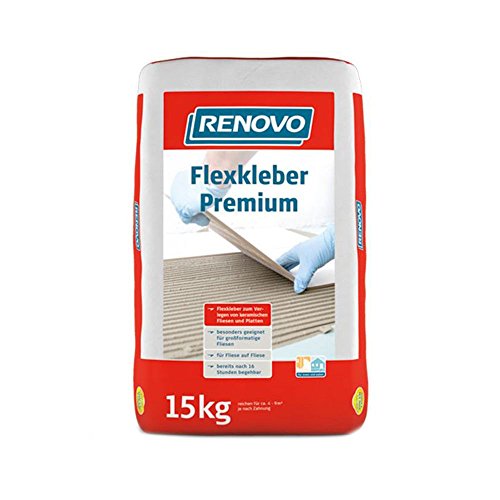 Preisvergleich Produktbild Flexkleber Premium 15 Kg Renovo Kleber Fliesen Stein