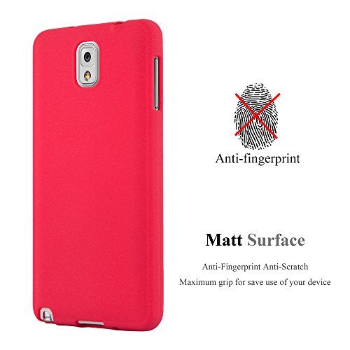 Samsung Galaxy NOTE 3 Funda Super Delgada de Silicona TPU en FROST ROJO de Cadorabo  Dise  o FROST      Cubierta Protectora Ligera Flexible con Antichoque para Tel  fono M  vil     Gel Protecci  n Carcasa Case Cover