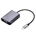Produktbild Brilliant Vic USB-c zu VGA HDMI Adapter Typ C (Thunderbolt 3) zu Dual Video mit Ladeanschluss unterstützt 4 K (HDMI) Konverter Hub für MacBook Chromebook Pixel und Mehr (Grau)
