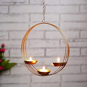 A.H Collection Round Nest Metal Tealight Holder (Pack of 1 pc), Diwali Tealight Holder, Christmas Candle Holder, Diwali Decorations, Diwali decor