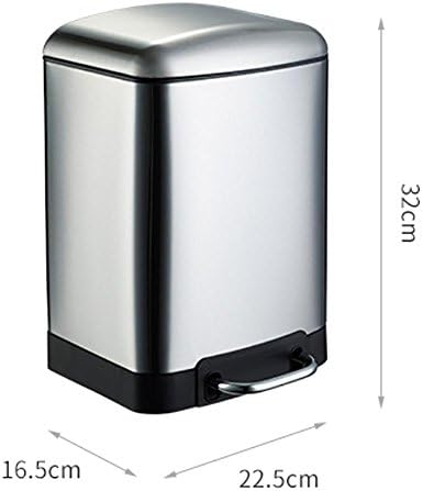LIU-Simplehuman Rectangular Step Trash Can Stainless Steel , 6l [Tubular Anti Fingerprint]
