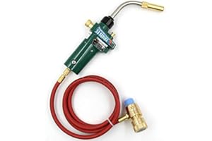 VIGAN MAPP Welding Gas Torch Gas Self Ignition Turbo Torch with Hose Solder Propane Welding Torch for Plumbing Air Conditioning Heating