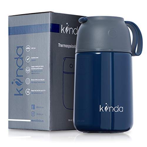 kiinda Pot d'aliments en Acier Inoxydable isolé sous Vide 700ml | Thermos Food jar sans BPA | pour la Nourriture Chaude/Froide-Gobelet pour Le Voyage, Le Camping et la randonnée