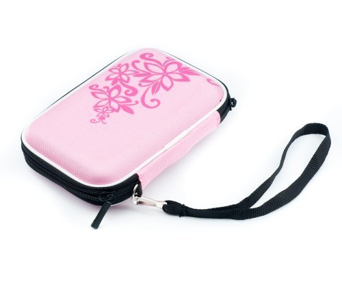 QUMOX 2.5 HDD Tasche Hartschale für tragbare Festplatte Case Doppelverschlus Rosa - 3