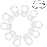 NUOLUX 10 Stück Baby Silikonring Adapter für Schnullerketten