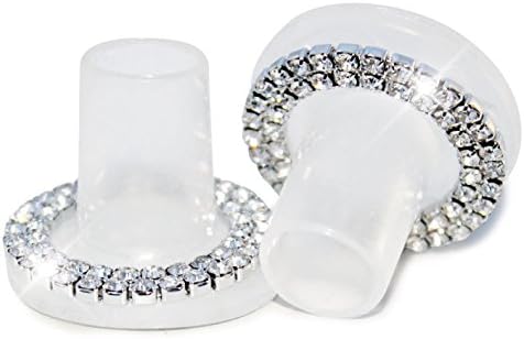 Clear Bridal or The Races, Cut Crystal Heel Stoppers Petite, Small or Medium