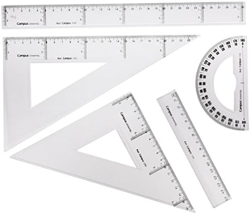 Makro Paper RTS/600318 Drawing Set with Ruler Set Square Triangle Protractor