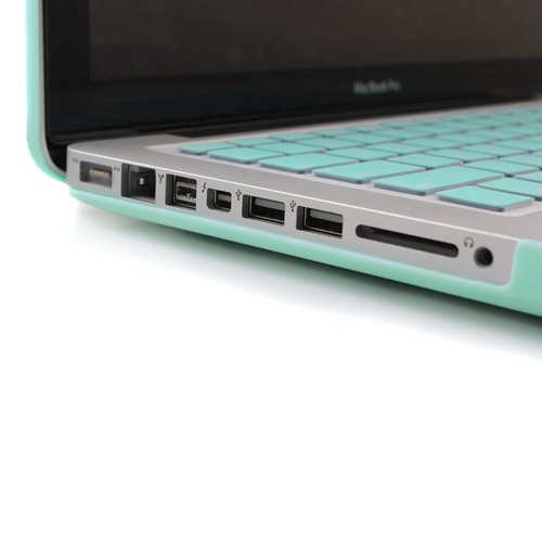GMYLE Ultra Slim Matte Gummierte Plastik Harte Hülle Case für Macbook Pro 13 zoll mit Tastaturabdeckung und Displayschutzfolie (Modell- Nr:A1278) – Tiffany-Blau - 3