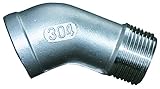 codo 45 grados galvanizado Robusto Sirocco 6212806 - V2A codo 45 grados Ig-Ag 0,75 pulgadas, 0