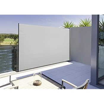 Amazon.de Seitenmarkise für Balkon und Terrasse, mit Bodenmontage