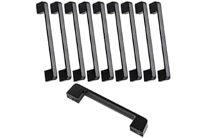 MARGUERASW 10pcs poignée meuble entraxe 160mm-poignée porte cuisine noire poignee barre meuble poignee de cuisine noire 160mm