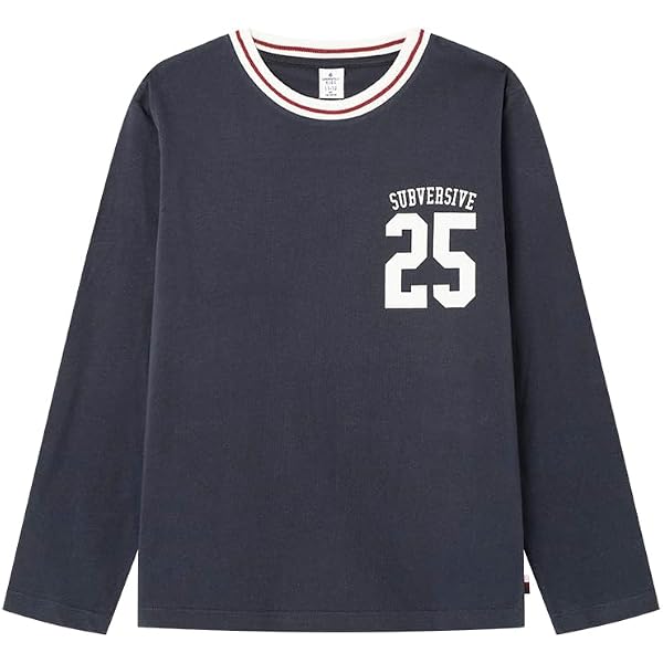 Camiseta De Manga Larga Springfield Para Niños: Estampado Varsity, Algodón, Calidad Urbana Y Cómoda