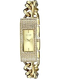 So y de Nueva York Madison Co para mujer reloj infantil de cuarzo con dorado esfera analógica y dorado correa de acero inoxidable de 5058,3
