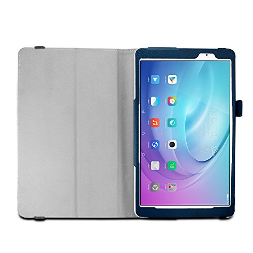 HuaWei MediaPad T2 10.0 Pro Hülle, Infiland Slim Fit Folio PU-lederne dünne Kunstleder Schutzhülle Cover Tasche für Huawei MediaPad T2 10.0 Pro 25,7 cm (10,1 Zoll) IPS Tablet PC(Dunkleblau) - 4