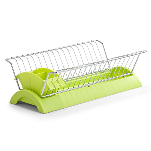 Zeller 24883 Geschirrabtropfständer, Chrom/Kunststoff / 42 x 22 x 14, grün