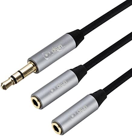 Audio Splitter 3.5mm Male to 2 x 3.5mm Female Stereo Auxiliary Headphone Splitter for Headphones,Speakers, Smartphones or Tablets