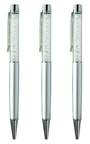 Blue Vessel Crystal Kugelschreiber Pen Roller Ball Pen Geschenk Briefpapier Büro Schulbedarf (Silber)