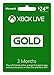 Produktbild Microsoft Xbox Live 3 Month Gold Card (Physical Card)