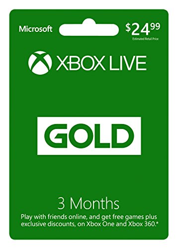 Preisvergleich Produktbild Microsoft Xbox Live 3 Month Gold Card (Physical Card)