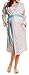 Happy Mama Women's Maternity Nightie Robe Hospital Set Nursing Nightshirt. 385p (Turquoise, 16)