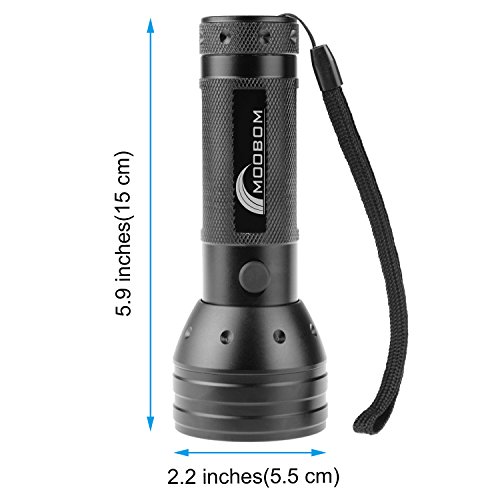 Moobom 51 LED Violet Taschenlampe UV-Licht Spot Detektor 3 Batterien Enthalten - 6