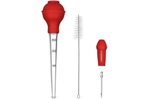 Turquie Baster Meat Baster Baster Syring Viande Seringue avec Brosse de Nettoyage pour Steak de dinde BBQ