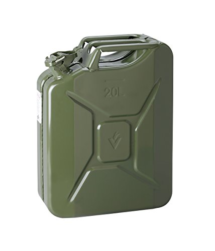 IWH, 073855 Tanica per Benzina in lamiera d'Acciaio, 20 l, Verde