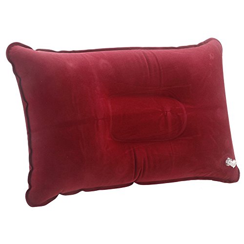 Preisvergleich Produktbild JVSISM Doppelseitige Kissen Beflockung Aufblasbare Kissen Wildleder Stoff Camping Tourismus Outdoor Buero Flugzeug Falten Tragbar Hotel Rotwein