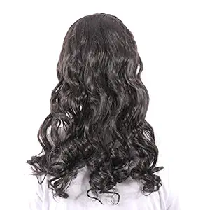 Shivarth Hair Wig Curly/Short hair wig with hair band Black Colour for Women and Girls 14-16 inch