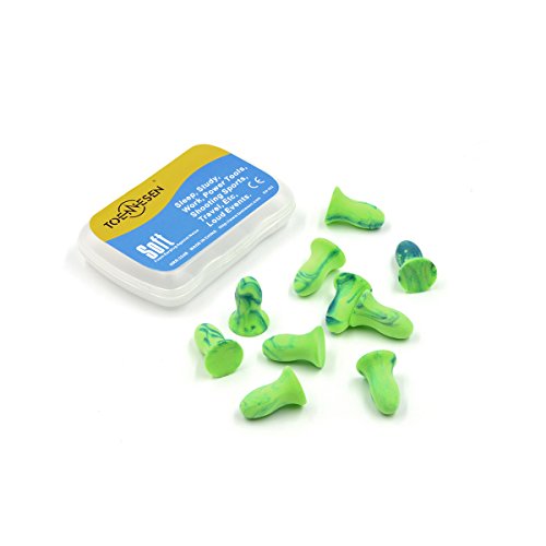 Toennesen Kinder hochwertiger Ohrstöpsel extra weich wiederverwendbarer Ohrenstöpsel aus soft hautfreundlich Schaumstoff Kids Gehörschutzstöpsel In Ear Plugs für Schlafen Lärm Flugzeug Lesen Study Festivals Party Konzerts 5 Paar