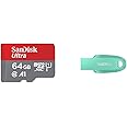 SanDisk Ultra 64GB microSDXC UHS-I, 140MB/s R, Memory Card, 10 Y Warranty, for Smartphones