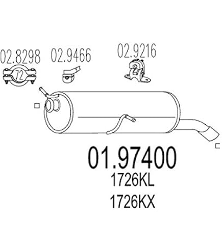 Silencieux (pot D'échappement) Vegaz RS-282 - Pièce De Rechange Pour échappement