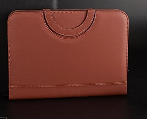 Preisvergleich Produktbild MKILJNH Ausgezeichnet A4 multifunktionale Karte Dokument Brieftaschen Ordner Datei Halter Handtasche mit Taschenrechner (braun)