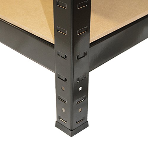 4 x T-Rax, 75 x 30 x 150 cm, 5 Fächer, Abdeckung, Garage, Regale, Regal, Android-Smartphones schwarz - 6