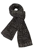 Cable Knitted Scarf for Men Super Soft Cashmere Feel Autumn Winter Fashion