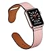 Produktbild Kompatibel Für 38mm/40mm Leder Band/Armband Ersatzarmband für Apple Watch ,Prämie Leder mit Metallschließe Verstellbares Ersatz-Sportarmband fur iWatch Series 4 3 2 1, Leder Uhrenarmband Armbänder