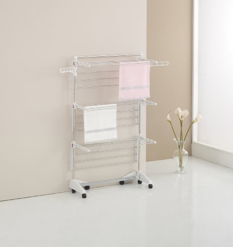 Hanuri One Touch Wäscheständer / Wäschetrockner / Variabel klappbar / Fußrollen - 5