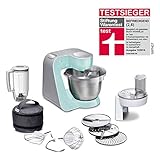Bosch MUM58020 Küchenmaschine CreationLine, 1000 W, 3,9 l Edelstahl-Rührschüssel, 3D Rührsystem, 7 Schaltstufen, turquoise/silber Bosch MUM58020 Küchenmaschine CreationLine, 1000 W, 3,9 l Edelstahl-Rührschüssel, 3D Rührsystem, 7 Schaltstufen, turquoise/silber