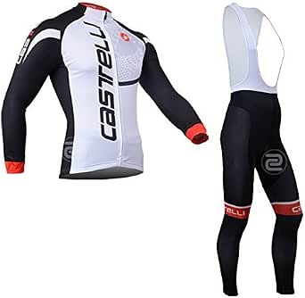 Castelli Ciclismo Invierno/Super Caldo Castelli Maglie Biciclette/Vello  Termico Abbigliamento Ciclismo Manica Lunga (XL) : Amazon.it: Abbigliamento