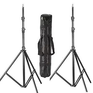 VTS 9 Feet Photography Photo Studio Tripod Light Stands for Softbox, Umbrella, Video Shooting, Reflector, Portable Carry Case Include - 2 Pack